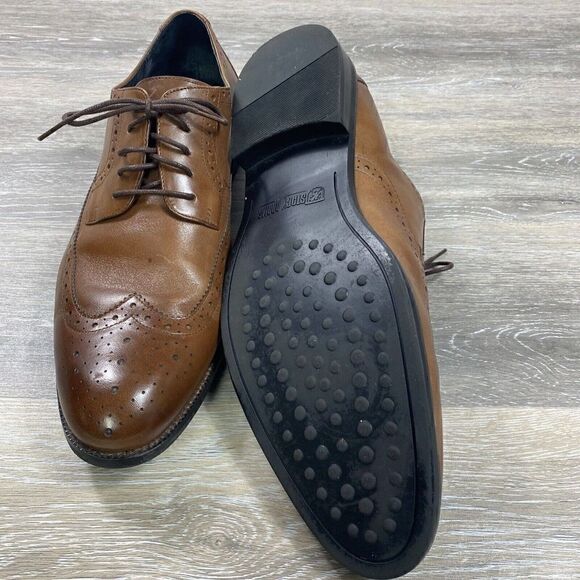 Stacy Adams Mens 13 M Oxfords Brown Lace Up Wingtip Leather Shoes Casual Preppy‎ main image 7
